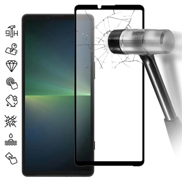 Sony Xperia 10 VI Full Cover Tempered Glass Screen Protector - 9H - Black Edge