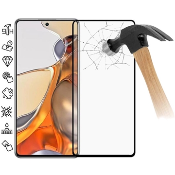 Xiaomi 11T/11T Pro Full Cover Tempered Glass Screen Protector - 9H - Black Edge