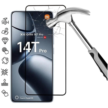 Xiaomi 14T/14T Pro Full Cover Tempered Glass Screen Protector - 9H - Black Edge