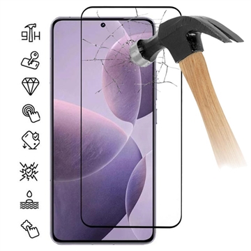 Xiaomi Redmi K70/K70 Pro/Poco F6 Pro Full Cover Tempered Glass Screen Protector - 9H - Black Edge