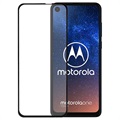 Full Cover Motorola One Vision Tempered Glass Screen Protector - Black