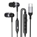 GC0098 Type-C Wired Earphones with Microphone - Black