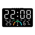 GH9007 LED Digital Alarm Clock with Humidity Display - Black