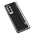 GKK Electroplated Samsung Galaxy Z Fold3 5G Hybrid Case - Carbon Fiber