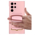 GKK Hand Strap Samsung Galaxy S22 Ultra 5G Hybrid Case - Pink