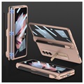 GKK Magnetic Fold Samsung Galaxy Z Fold3 5G Hybrid Case with Pen Slot - Gold
