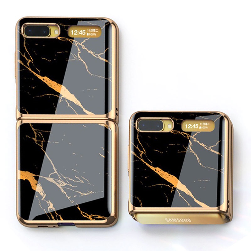 Gkk Painted Tempered Glass Samsung Galaxy Z Flip Case Gkk Painted Tempered Glass Samsung Galaxy Z Flip Case
