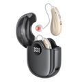 GM-362 RIC Rechargeable Hearing Aid for Elderly - Beige / Black