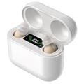 GM-912T Ergonomic CIC Hearing Aids with Charging Case - Beige / White