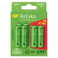 GP ReCyko 2100 Rechargeable AA Batteries 2100mAh - 6 Pcs.