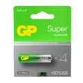 GP Super G-Tech LR6/AA Alkaline Batteries - 4 Pcs.