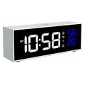 GS-8812 Alarm Clock with Mirror LED Display & Dual Alarms - White