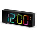 GS-8813 LED Digital Alarm Clock with Energy-Saving Mode - Black