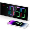 GS-G11 RGB Digital Alarm Clock with LED Display - White