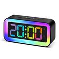 GS202-2 RGB LED Digital Alarm Clock with Night Light - Black
