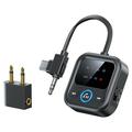 GT83 Bluetooth 6.0 Audio Transmitter/Receiver for Car, Airplane, TV - USB-C/3.5mm - Black
