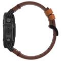 Garmin Fenix 6/5/5 Plus Genuine Leather Strap - Brown