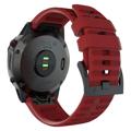 Garmin Fenix 7X/6X GPS/6X Pro Soft Silicone Strap - Red