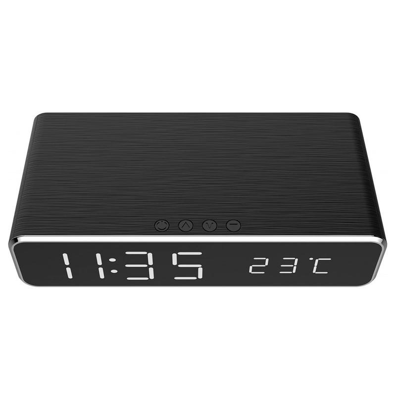 Gembird DACWPC01 Alarm Clock with Qi Charging 5W Black