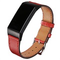 Fitbit Charge 3 Leather Strap with Connectors - Red