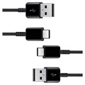 Samsung USB-A / USB-C Cable EP-DG930MBEGWW - 2 Pcs. - Black