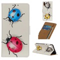 Glam Series Samsung Galaxy A10 Wallet Case - Ladybugs