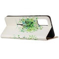 Glam Series Samsung Galaxy S20 FE Wallet Case - Flowering Tree / Green