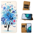 Nokia G42 Glam Series Wallet Case - Flowering Tree / Blue