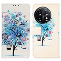 Glam Series OnePlus 11 Wallet Case - Flowering Tree / Blue