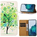 Glam Series Huawei Nova 8i/Honor 50 Lite Wallet Case - Flowering Tree / Green