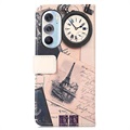 Glam Series Motorola Edge X30 Wallet Case - Eiffel Tower