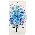 Glam Series Motorola Moto G Stylus 5G (2022) Wallet Case - Flowering Tree / Blue