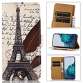 Glam Series Motorola Moto G62 5G Wallet Case - Eiffel Tower