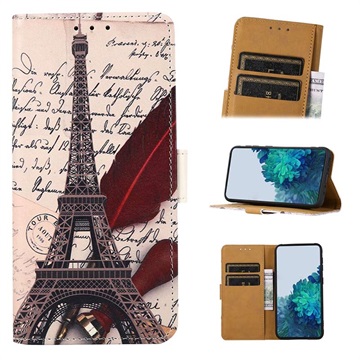 Glam Series Samsung Galaxy A73 5G Wallet Case - Eiffel Tower