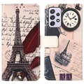 Glam Series Samsung Galaxy A73 5G Wallet Case - Eiffel Tower