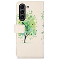 Glam Series Samsung Galaxy S21 FE 5G Wallet Case - Flowering Tree / Green