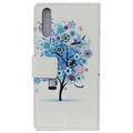 Glam Series Samsung Galaxy A50 Wallet Case - Flowering Tree / Blue