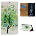 Glam Series Samsung Galaxy A50 Wallet Case - Flowering Tree / Green