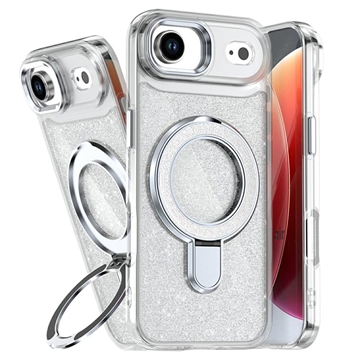 iPhone Air Glitter Hybrid Case with Kickstand - MagSafe Compatible - Transparent
