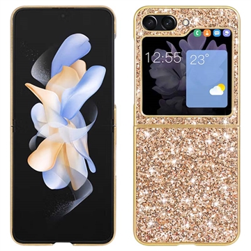 Samsung Galaxy Z Flip5 Glitter Series Hybrid Case - Gold