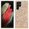 Glitter Series Samsung Galaxy S23 Ultra 5G Hybrid Case - Gold