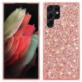 Glitter Series Samsung Galaxy S23 Ultra 5G Hybrid Case - Rose Gold