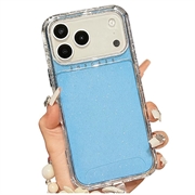 iPhone 17 Pro/18 Pro Glitter Shockproof Hybrid Case with Wrist Strap - Blue