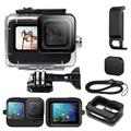 GoPro Hero 9/10/11 Waterproof Case W. Silicone Case / Screen Protector / Battery Case - Clear