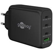 Goobay 100W GaN Multiport Fast Charger - 3x USB-C, USB-A - Black