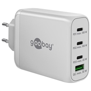 Goobay 100W GaN Multiport Fast Charger - 3x USB-C, USB-A - White