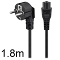 Goobay 90-degree Type F / IEC C5 Power Cable - 1.8m