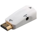 Goobay Compact HDMI / VGA Adapter with Audio Input - Gold-plated