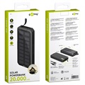 Goobay Fast Solar Power Bank 20000mAh - USB-C, USB - Black