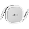 Goobay Retractable USB-C Cable - 1m, 15W - White
